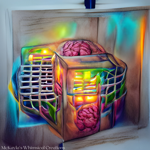 This collection is a visual representation of what it might look like if you locked the creative part of your brain inside of a cage. Vibrant colors are either shining or spilling out of each cage symbolizing the caged creativity breaking free.