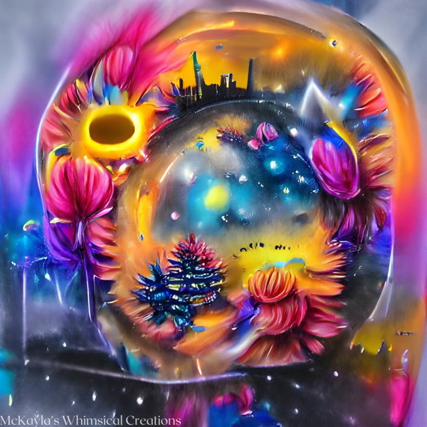 This collection is based on a very vibrant garden with flowers inside of a snow globe. The flowers breach the line barriers and grow without reason. The garden has extended out of the snow globe and into this world.Symbolizing breaking typical boundaries.