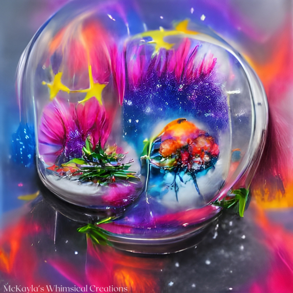 This collection is based on a very vibrant garden with flowers inside of a snow globe. The flowers breach the line barriers and grow without reason. The garden has extended out of the snow globe and into this world.Symbolizing breaking typical boundaries.