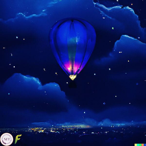 The Night Lights & Balloons flying in a night sky. Each piece has light shinning brightly from below. Each piece is meant to invoke positive vibes to all viewers and hopefully give the viewers a new sense of hope as they continue their life journey.